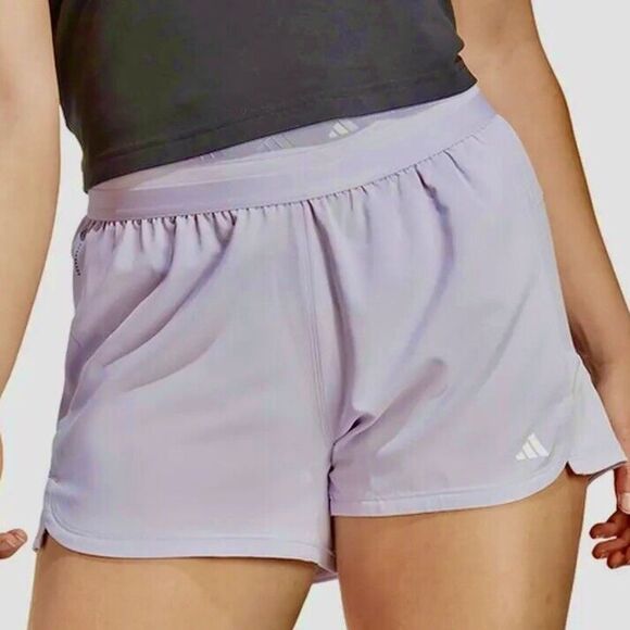 adidas Women's Athletic Shorts in Light Purple - Picture 1 of 3